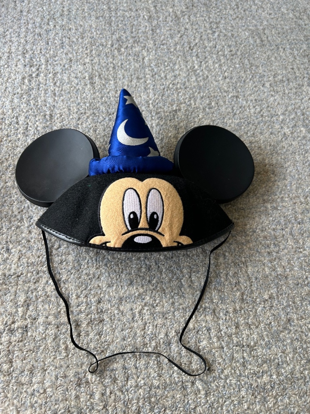 Disney Sorcerer Mickey Ear Hat - One Size - Black with blue sorcerer hat